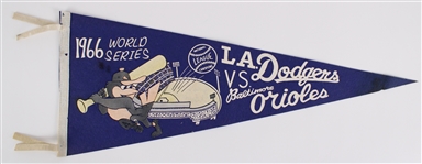 1966 World Series Baltimore Orioles vs Los Angeles Dodgers 29" Full Size Pennant
