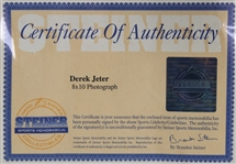 2004 Derek Jeter New York Yankees Signed 13 x 16 Framed The Dive Photo (Steiner)