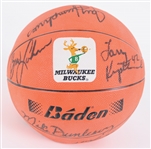 1989-90 Milwaukee Bucks Team Signed Basketball w/ 14 Signatures Including Jack Sikma, Paul Pressey, Ricky Pierce & More (JSA)