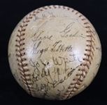1937 Detroit Tigers Team Signed OAL Harridge Baseball w/ 21 Signatures Including Mickey Cochrane, Goose Goslin, Birdie Tebbetts, Charlie Gehringer & More (JSA)