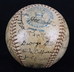 1937 Detroit Tigers Team Signed OAL Harridge Baseball w/ 21 Signatures Including Mickey Cochrane, Goose Goslin, Birdie Tebbetts, Charlie Gehringer & More (JSA)