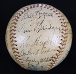 1937 Detroit Tigers Team Signed OAL Harridge Baseball w/ 21 Signatures Including Mickey Cochrane, Goose Goslin, Birdie Tebbetts, Charlie Gehringer & More (JSA)