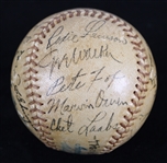 1937 Detroit Tigers Team Signed OAL Harridge Baseball w/ 21 Signatures Including Mickey Cochrane, Goose Goslin, Birdie Tebbetts, Charlie Gehringer & More (JSA)