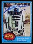 1977 Kenny Baker R2D2 Signed Star Wars Trading Card (JSA)