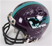 1994-2001 Milwaukee Mustangs Arena League Football Memorabilia - Lot of 2 w/ Full Size Pennant & Multi Signed Mini Helmet
