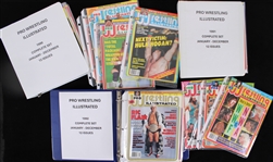 1989-93 Five Year Complete Run of Pro Wrestling Illustrated Magazines - Lot of 60 