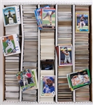 1980's-2000's GINORMUNGOUS Baseball Football Basketball Trading Card Collection - Lot of 15,000 Cards w/ 1952 Bowman Reprint Set, Baseball Factory Sets, Five Row Boxes (x3) & More