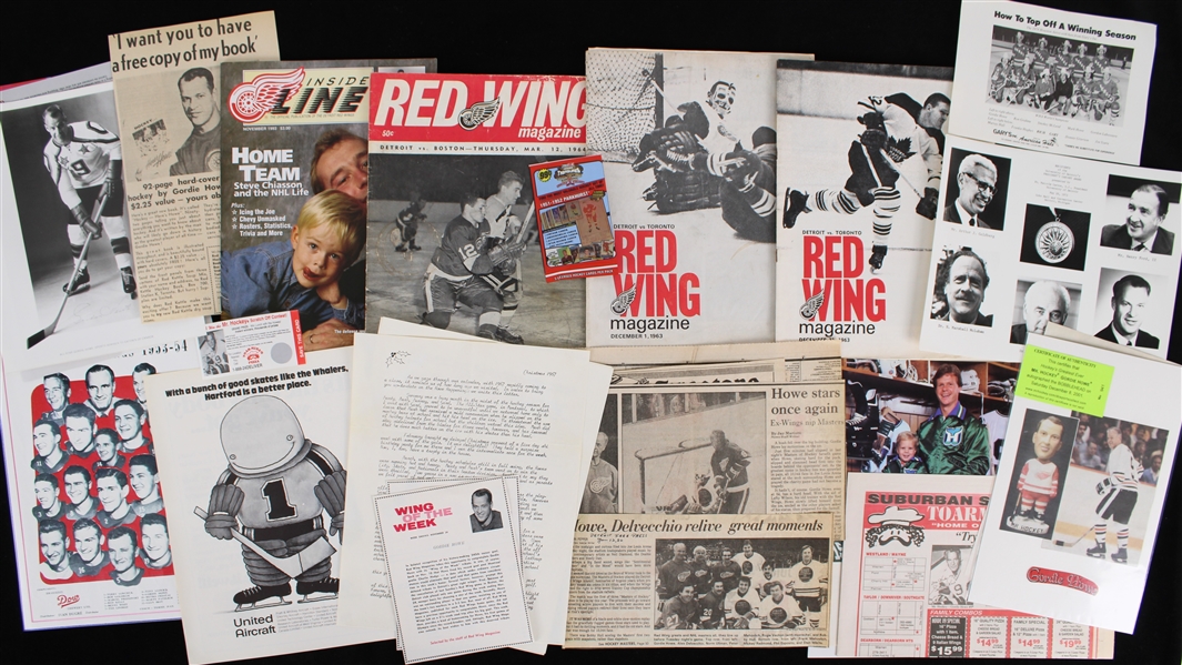 1960s-2000s Detroit Red Wings Publication Collection - Lot of 50