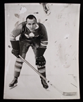 1936 King Clancy Toronto Maple Leafs 6.5" x 8.5" Original Photograph 