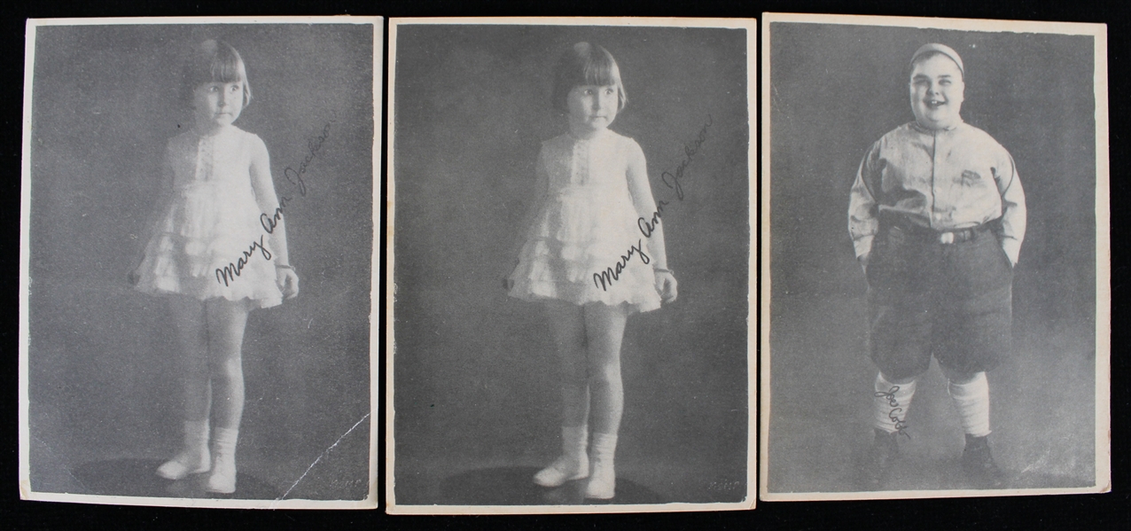 1928-29 Mary Ann Jackson & Joe Cobb Hal Roachs Rascals of Our Gang 3.5" x 4.5" Photos - Lot of 3
