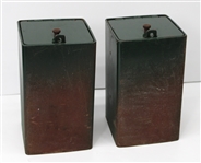 1960s Green Bay Packers Lambeau Field 7x7x12 Players Personal Locker Safes (Lot of 2) (Pepper Burruss Collection)