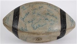 1950 Green Bay Packers Team Signed ONFL Bell Game Used Night Game Football w/ 35 Signatures Including Tony Canadeo, Billy Grimes & More (MEARS LOA / Full JSA Letter / Pepper Burruss Collection)