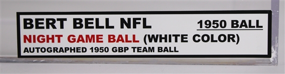 1950 Green Bay Packers Team Signed ONFL Bell Game Used Night Game Football w/ 35 Signatures Including Tony Canadeo, Billy Grimes & More (MEARS LOA / Full JSA Letter / Pepper Burruss Collection)