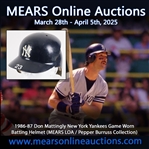 1986-87 Don Mattingly New York Yankees Game Worn Batting Helmet (MEARS LOA / Pepper Burruss Collection)