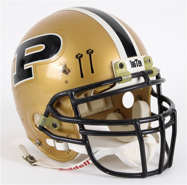 1993-99 Purdue Boilermakers Game Worn Football Helmet w/ 3 Big Play Decals (MEARS LOA / Pepper Burruss Collection)