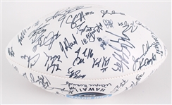2008 AFC Pro Bowl Team Signed ONFL Goodell Autograph Panel Football w/ 60 Signatures Including Peyton Manning, Joe Thomas, Vince Wilfork & More (JSA / Pepper Burruss Collection)