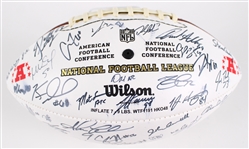 2008 AFC Pro Bowl Team Signed ONFL Goodell Autograph Panel Football w/ 60 Signatures Including Peyton Manning, Joe Thomas, Vince Wilfork & More (JSA / Pepper Burruss Collection)