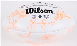 1996 AFC Pro Bowl Team Signed ONFL Tagliabue Autograph Panel Football w/ 27 Signatures Including Shannon Sharpe, Tim Brown, Jim Harbaugh & More (JSA / Pepper Burruss Collection)