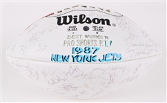 1987 New York Jets Team Signed ONFL Rozelle Autograph Panel Football w/ 55 Signatures Including Marc Gastineau, Al Toon, Freeman McNeil, Joe Klecko & More (JSA / Pepper Burruss Collection)