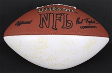 1998 Green Bay Packers Team Signed ONFL Tagliabue Autograph Panel Football w/ 55 Signatures Including Reggie White, Brett Favre, Andy Reid & More (Pepper Burruss Collection)