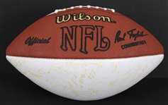 1999 Green Bay Packers Team Signed ONFL Tagliabue Autograph Panel Football w/ 60 Signatures Including Brett Favre, LeRoy Butler, Ray Rhodes & More (Pepper Burruss Collection)