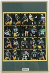 2002 Chad Clifton, Tyrone Williams, Bubba Franks & more GB Packers Signed 15x22 Framed Uncut Card Sheet (JSA / Pepper Burruss Collection) 