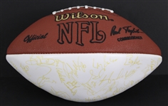 1996 Super Bowl XXXI Champion Green Bay Packers Team Signed ONFL Tagliabue Autograph Panel Football w/ 65 Signatures Including Reggie White, Brett Favre & More (JSA / Pepper Burruss Collection)