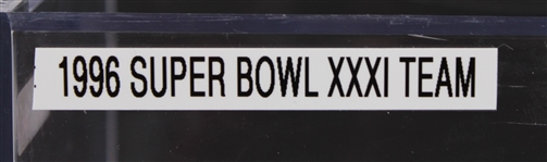 1996 Super Bowl XXXI Champion Green Bay Packers Team Signed ONFL Tagliabue Autograph Panel Football w/ 65 Signatures Including Reggie White, Brett Favre & More (JSA / Pepper Burruss Collection)