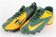 2012 Donald Driver Green Bay Packers Signed Game Worn Nike Cleats + Receiver Gloves (MEARS LOA / JSA / Pepper Burruss Collection) Final Season