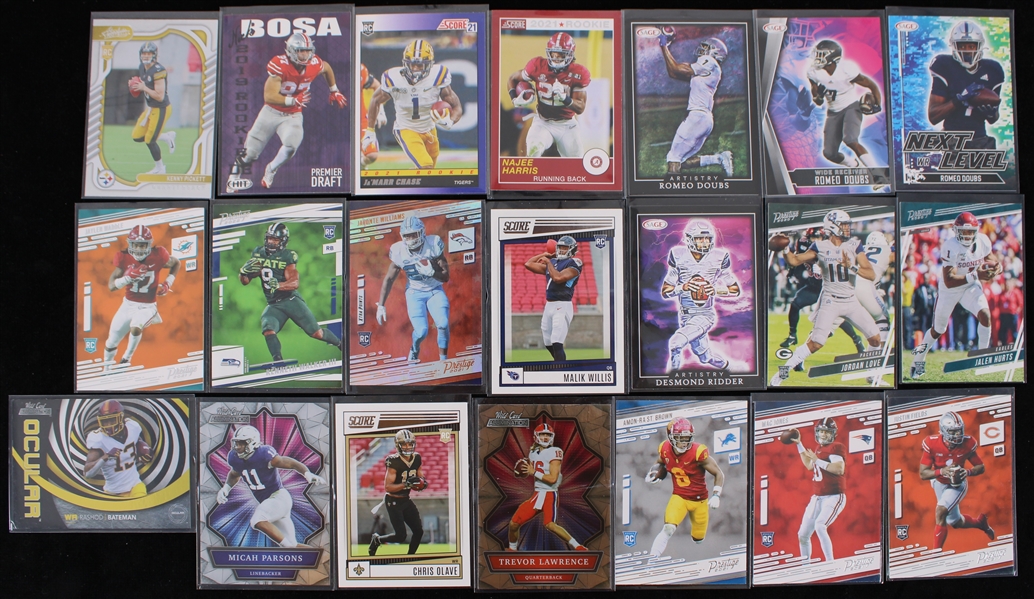 2019-2022 Joey Bosa, Jordon Love, JaMarr Chase & More Sage Wildcard Score and Panini Prestige Trading Cards (Lot of 21)