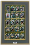 1991 Sterling Sharpe, Lindy Infante, Perry Kemp & more GB Packers Signed 15x22 Framed Uncut Card Sheet (JSA/ Pepper Burruss Collection)