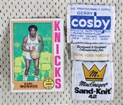 1987-89 Earl Monroe New York Knicks Post Career / Old Timers Home Jersey (MEARS LOA)