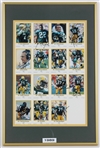 1989 Don Majkowski, Lindy Infante, Johnny Holland & more GB Packers Signed 15x22 Framed Uncut Card Sheet (JSA/ Pepper Burruss Collection)