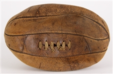 1930s-40s Vintage Eight Panel Leather Rugby Ball (MEARS LOA / Pepper Burruss Collection)