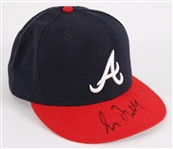 1996-97 Greg Maddux Atlanta Braves Signed Game Worn Cap (MEARS LOA) *JSA*