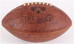 1969 Green Bay Packers Team Signed ONFL Rozelle Game Used Football Presented to Fred Carr w/ 30 Signatures Including Bart Starr, Ray Nitschke & More (MEARS LOA / JSA / Pepper Burruss Collection)