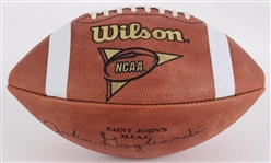 2010's John Gagliardi St. John's University Head Coach Signed NCAA 1005 Football (JSA / Pepper Burruss Collection)