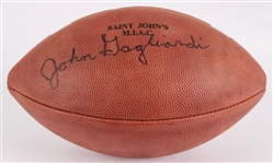 2010s John Gagliardi St. Johns University Head Coach Signed NCAA 1005 Football (JSA / Pepper Burruss Collection)