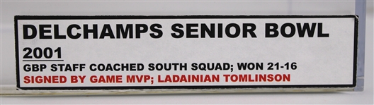 2001 LaDainian Tomlinson Senior Bowl MVP Signed ONFL Tagliabue Delchamps Senior Bowl Game Used Football (MEARS LOA / Pepper Burruss Collection)