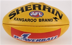 2000s Brisbane Lions Official Sherrin Kangaroo Brand Australian Football League Night Game Ball (MEARS LOA / Pepper Burruss Collection)
