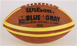 1989 Blue Gray All Star Football Classic Experimental Fluorescent Striped Football Invented by Charlie Finley (MEARS LOA / Pepper Burruss Collection)