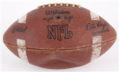 1971 Monday Night Football Game Used ONFL Rozelle White Striped Variation Football (MEARS LOA / Pepper Burruss Collection)
