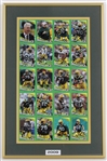 2009 Aaron Rodgers, Donald Driver, Mike McCarthy & more GB Packers Signed 15x22 Framed Uncut Card Sheet (JSA/ Pepper Burruss Collection)