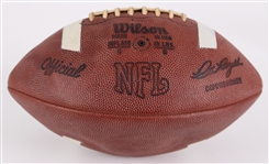 1974 Monday Night Football Game Used ONFL Rozelle White Striped Variation Football (MEARS LOA / Pepper Burruss Collection)