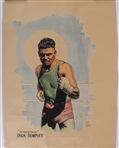1895-1983 Jack Dempsey "The Manassa Mauler" 21x29 Original Bob Thomas Artwork