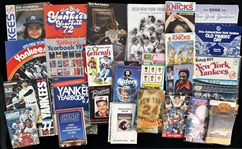 1970s-2000s MLB, NBA, NFL Yearbooks, Scorebooks, Media Guides & more (Lot of 65+)