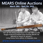 1921-28  The "Antique Road Show" Ty Cobb H&B Louisville Slugger Professional Model Game Used Bat (MEARS A9) debuted on Season 29, episode 7, Living History Farms edition, in Urbandale, Iowa