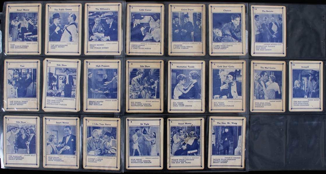 1930s Warner Brothers Vitaphone Hollywood Cards - Lot of 58