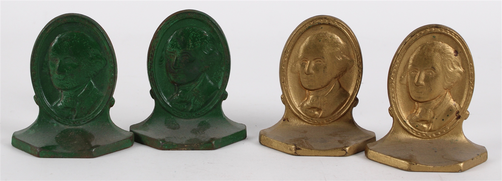 1928 George Washington 1st President of the United States Book Ends - Lot of 2 Sets