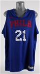 2019-20 Photo Match Joel Embiid Philadelphia 76ers Reversible Practice Worn Jersey (MEARS LOA / Fanatics Team COA)
